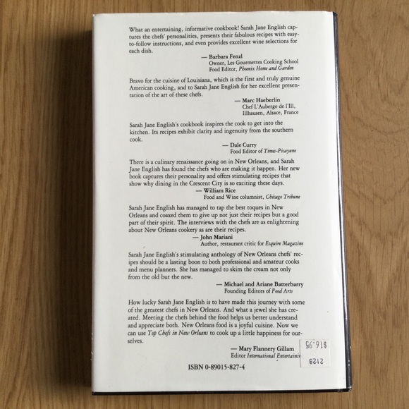 Top Chefs In New Orleans Sarah English Hard Cover First Edition Cookbook 1992 - Picture 8 of 11